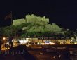 Castle Mont Orgueil bei Nacht