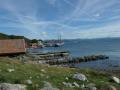 die Zephyr im Hafen von Åmøy