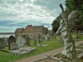 Kirche und Friedhof St. Brelade mit Engel