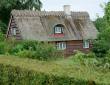 Reethaus mit Hecke und Garten