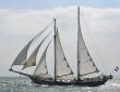 Die Zephyr unter Segeln