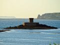 La Rocco Tower in der untergehenden Sonne