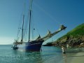 Die Zephyr auf dem Strand